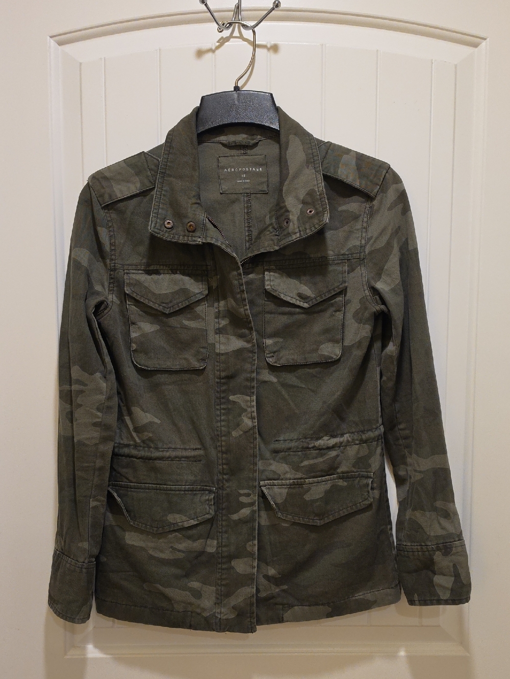 Aeropostale Women's Green Camoflage Utility Jacket Size XS